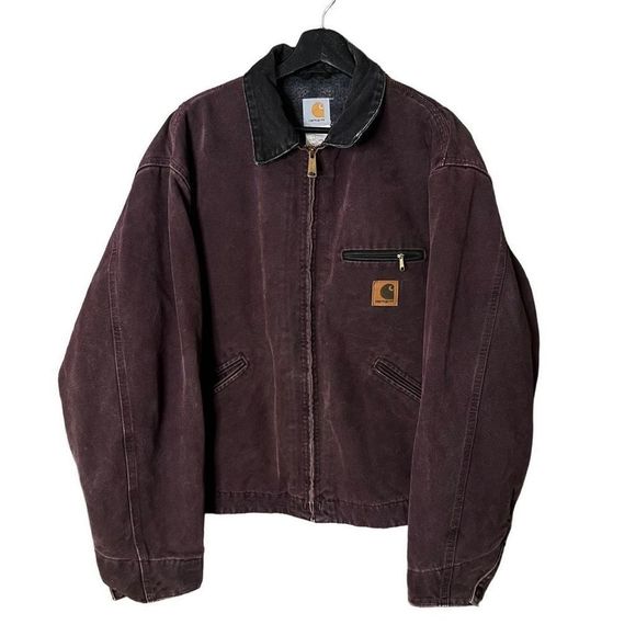Carhartt Other - VTG Carhartt J97 Burgundy Detroit Jacket USA XL